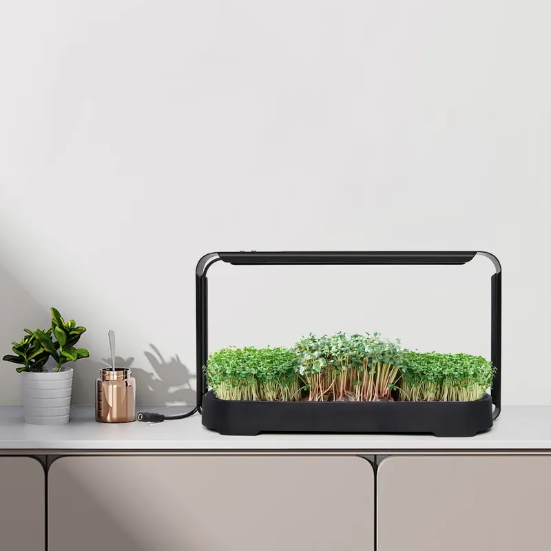 Hydroponic Kit - Microgreens Selbstbewässerndes Hydroponisches Pflanzensystem mit Pflanzenlampe