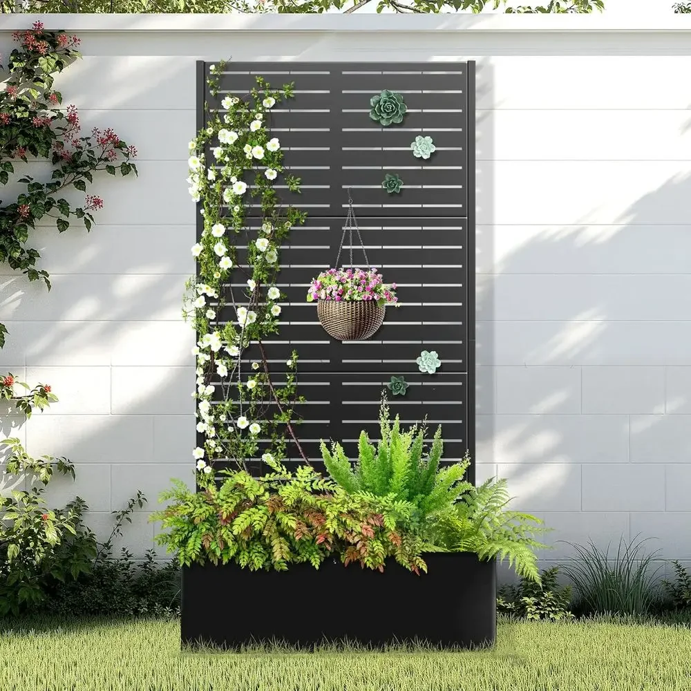 Vertical Planter - Erhöhtes Gartenbeet mit Gitter, 2-in-1-Pflanzgefäß und