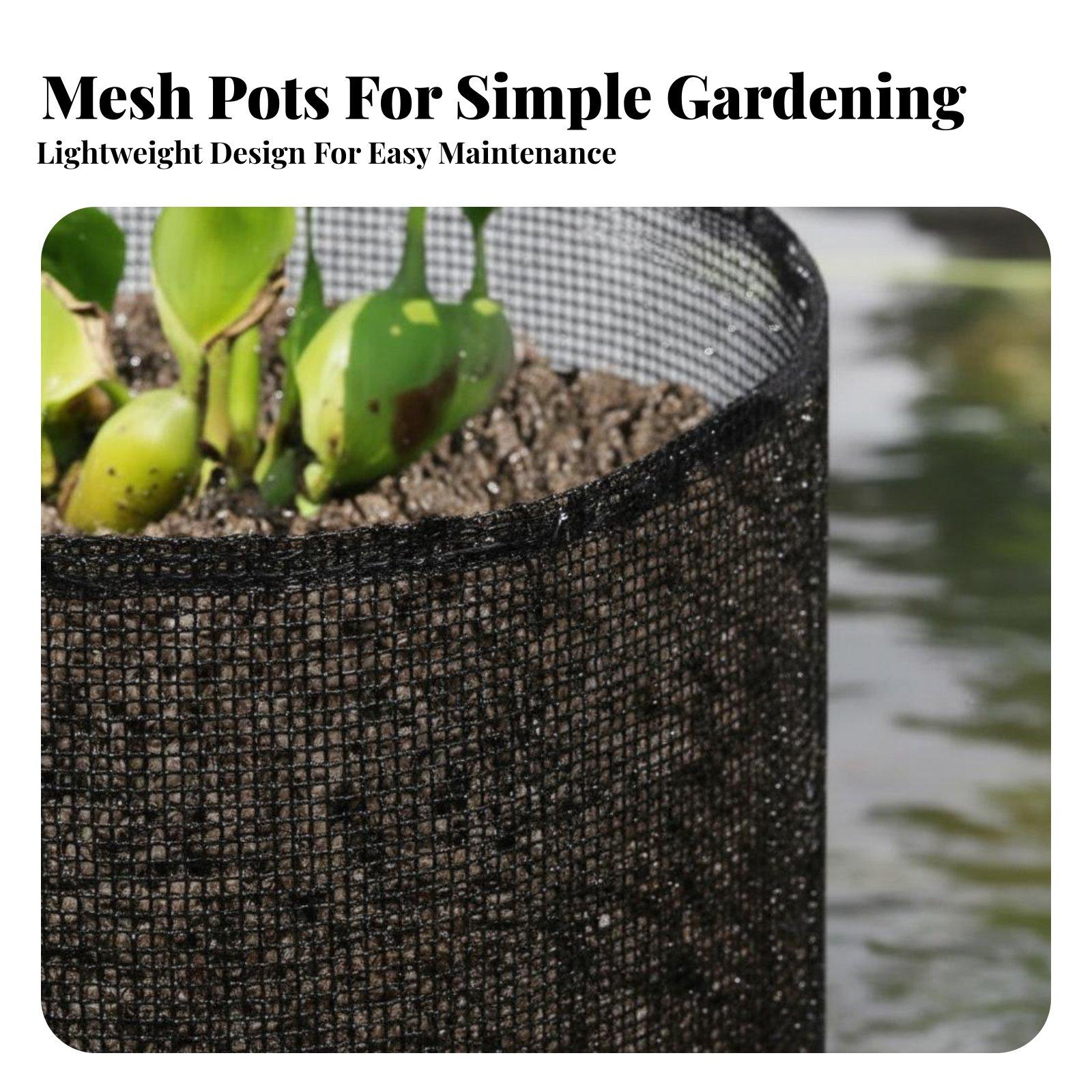 Grow Bag - 4-teiliges Set Wasserschilf-Pflanzgefäße Pflanznetzbeutel Lotus-Anzuchtbehälter