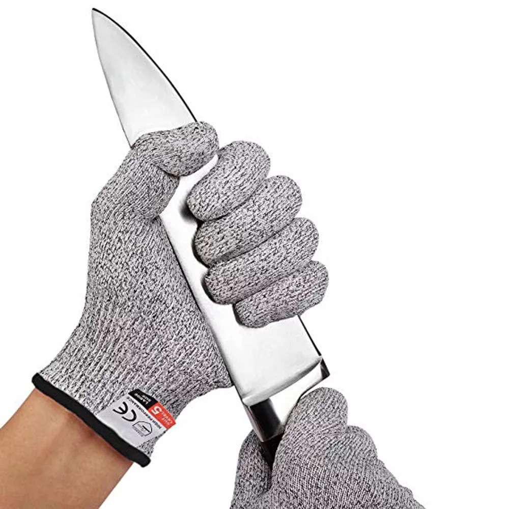 Garden Gloves - Schnittfeste Handschuhe, Sicherheits-Schnittschutzhandschuhe Grau Schnittschutzklasse Arbeitshandschuhe