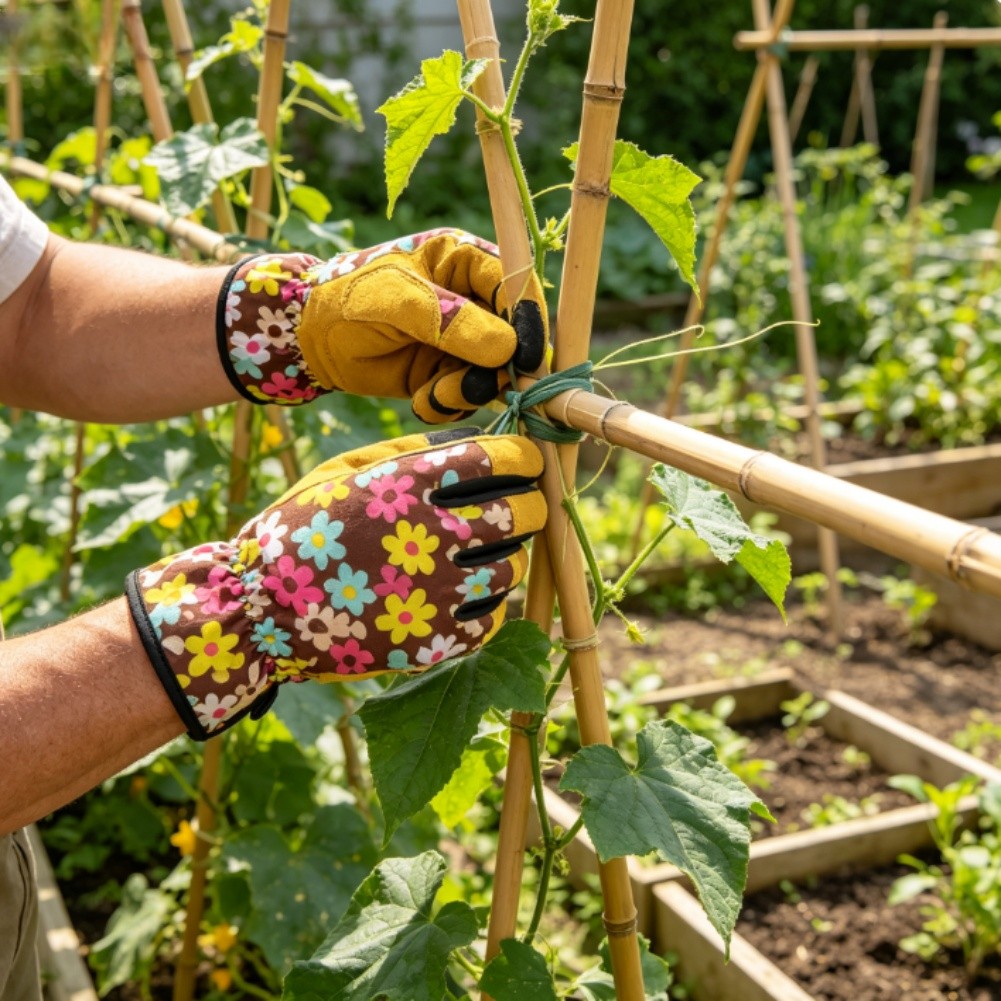 Garden Gloves - Für sicheres Beschneiden: Fingerlose Gartenhandschuhe, Schutzhandschuhe