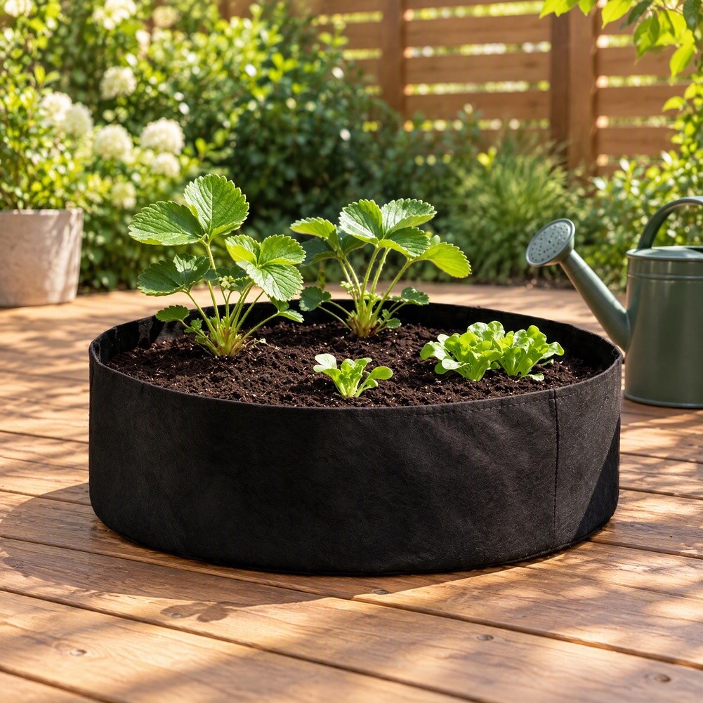 Großer, runder Pflanzsack aus  – Grow Bag Bewertung und Preis