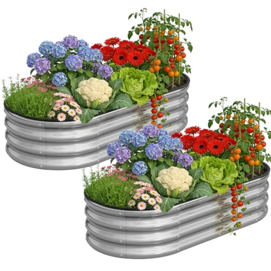 Ovales großes Hochbeet-Set aus – Raised Garden Bed Bewertung und Preis